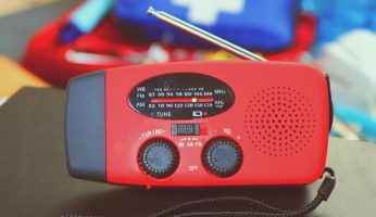 A radio is essential to receive emergency information. Any hand-cranked or battery